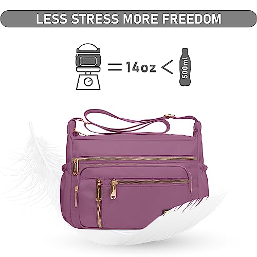 Image of NPBAG Crossbody Bag for Women, Shoulder Purse Handbag Messenger Bag, Trendy Pocketbooks, Waterproof and Multi-Pockets