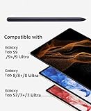 Tab S9 / S8 / S7 S Pen [With-Bluetooth] Replacement for Samsung Galaxy Tab S7 / S8 / S9 Stylus Pen Air Command Touch-Free Control with 5*Tips/Nibs (Black) - Image 3