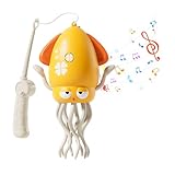 BafanglaiUK Electric Dancing Octopus Toy, 2025 Elektrisch Tanzender Oktopus Spielzeug, Tanzenden Oktopus Baby Spielzeug Mit LED-Lichtern Und Musik, Automatisch Hindernisvermeidung,Geschenk (Gelb