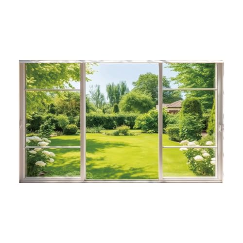ZZBYSM 5X3FT Spring Green Forest Window Backdrop Newborn Baby Cartoon