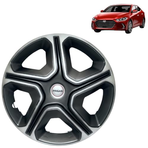 Image of PRIGAN Elentra Grey Silver Wheel Cover 16 inch for Elentra (Set of 4 Pcs) (Press Fitting) Model Name- Nexon Grey Silver 16