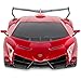 Best Choice Products 1/24 Officially Licensed RC Lamborghini Veneno Sport Racing Car w/ 27MHz Remote Control, Head and Taillights, Shock Suspension, Fine Tune Adjustment - Red