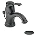 Moen 6102WR KingsleyOne-Handle Traditional Bathroom Sink Faucet with Available Vessel Sink Extension Kit, Wrought Iron