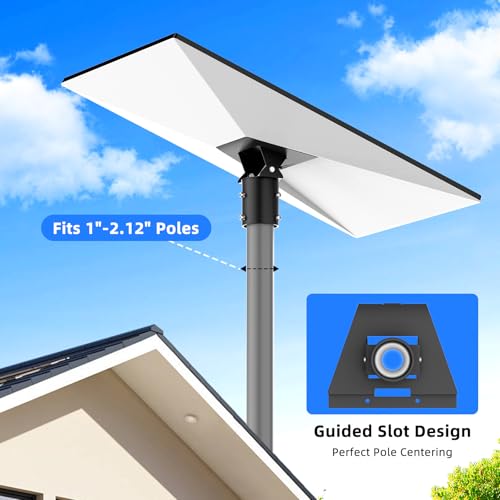 Image of Pole Adapter for Starlink, Adjustable Angle Gen 3 for Starlink Tilt Pole Mount, Rustproof, Weatherproof Starlink Roof Mount, Compatible with Starlink Standard 4 /4X /V3 /V4, Pipe Not Included