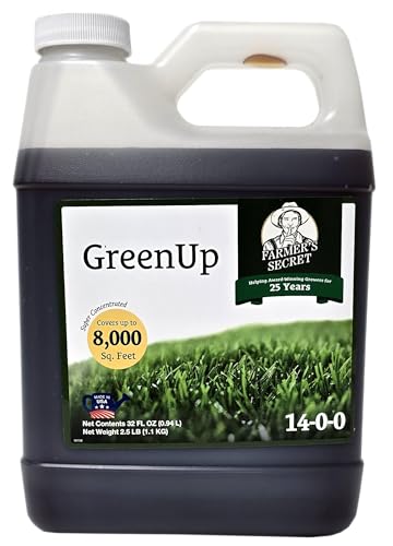 Farmer’s Secret GreenUp Fertilizer (32oz) - Super Concentrated and Fast Acting - High Nitrogen...