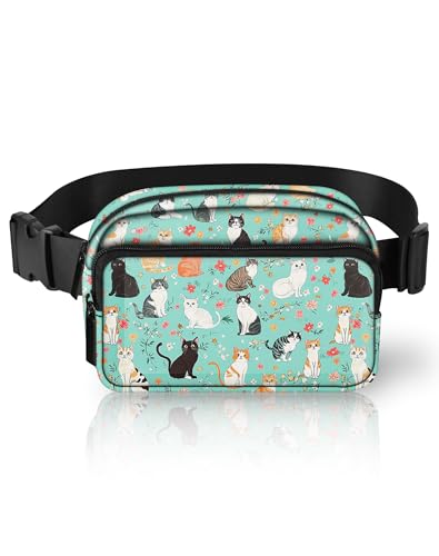 Image of Cats Fanny Pack Lightweight Belt Bag Fashion Waist Pouch | Waterproof, crossbody bags for women, sports, running, traveling, hiking