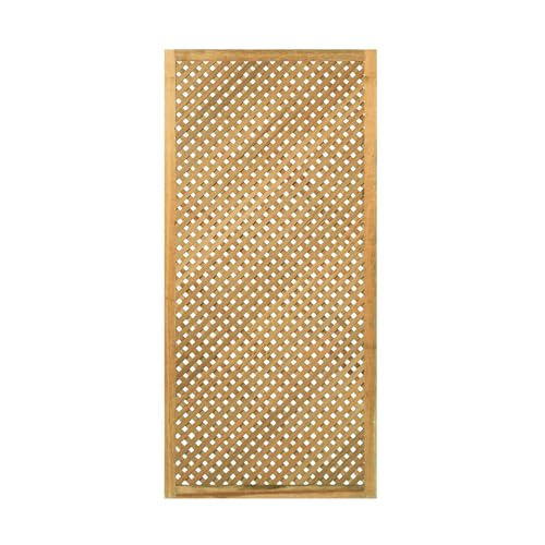 Onlywood Grigliato in Legno per esterno PRIVACY a maglia stretta 2 x 2 cm - Traliccio balcone e terrazzo in legno trattato in Autoclave disponibile in 3 Dimensioni (90 x 183 h. cm)