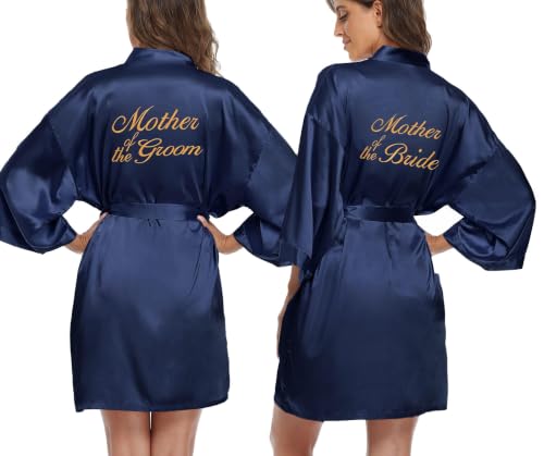 Image of Super Shopping-zone Women's Pure Bride Robes Embroidery Bridesmaid Robes Bridal Party Kimono Robe Wedding Sleepwear