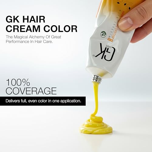GK HAIR Global Keratin Professional Hair Color Cream Tube (3.4 Fl Oz/100ml) Nourishing & Cleansing Colors for Styling High Performance Long Lasting Permanent Natural Toner Dye