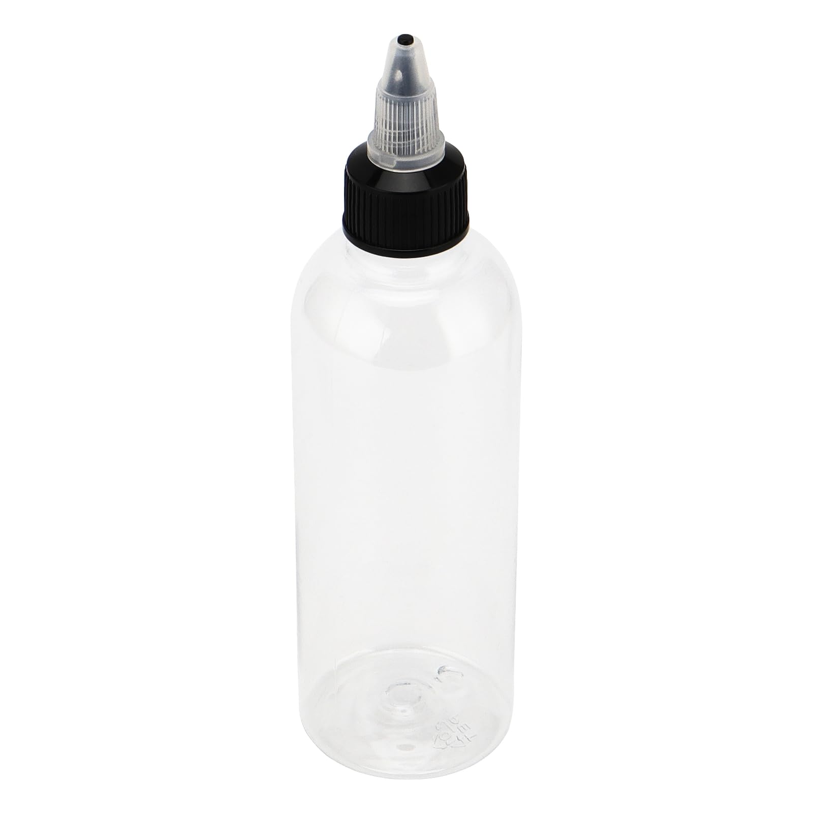HOIGON Confezione da 30 bottiglie dosatrici trasparenti da 250 ml, in plastica con tappo a vite e imbuti, bottiglie vuote Boston da spremere per condimenti, versamento di vernice, arti e mestieri