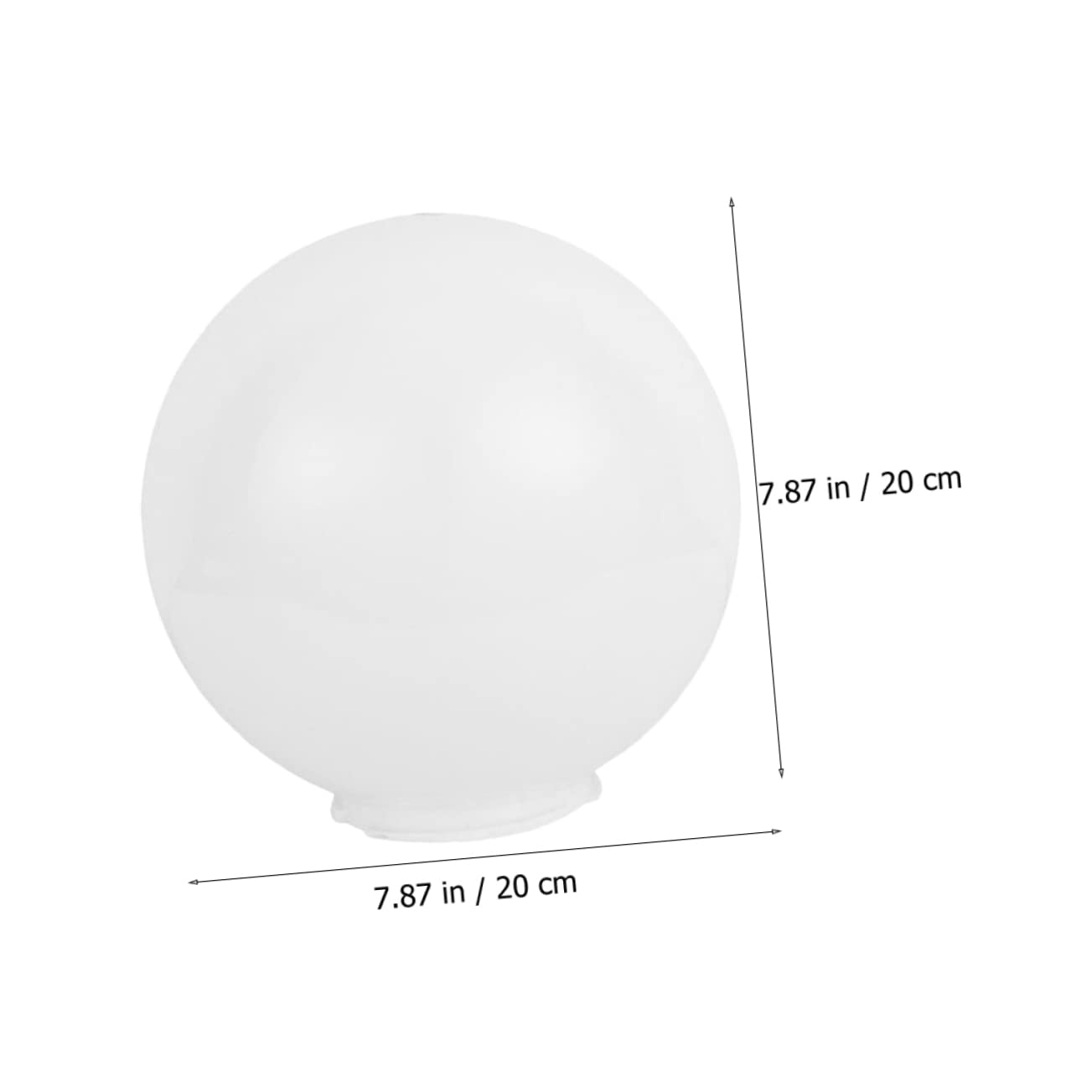 POPETPOP 2-Pack 20cm Acrylic Ball Lampshade – Waterproof Outdoor Globe Cover Replacement For Garden, Wall Or Patio Lights