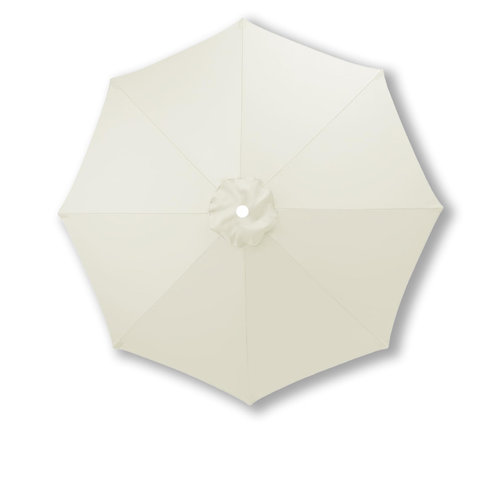 UemumPem 3.5m/3.0m/2.8m/2.7m/2.5m/2.3m/2.0m Replacement Parasol Canopy, 6/8 Ribs for Garden Umbrella Replacement Fabric, UPF 50+ Parasol Replacement Canopy for Market/Beach (Beige,2.0m / 8 Ribs) — image 1