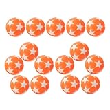 Housoutil 15 Stück Kleine Tischfußball Ersatzbälle 32mm Kleiner Kickerbälle Orange Weiß Zubehör für Tischfußball Spiel und Freizeit