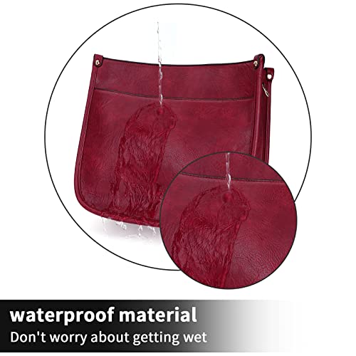 Image of HKCLUF Vegan Leather Crossbody Bags Purse for Women Trendy Tassel Hobo Handbag Women With 2PCS Adjustable Guitar Strap | Vegan Leather