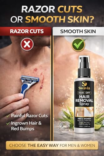 Image of Hair Removal Spray 100ml for Men & Women | Fast & Easy Body Hair Remover | Smooth Skin Formula for Chest, Back, Arms & Legs (Pack of 1)