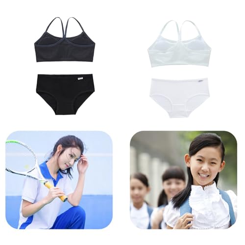 Youth Camisole Bra Girls Tube Tops with Chest Pad Insert for Girls 6 to 12 Years with Briefs Enjoy Daily Comfort2
