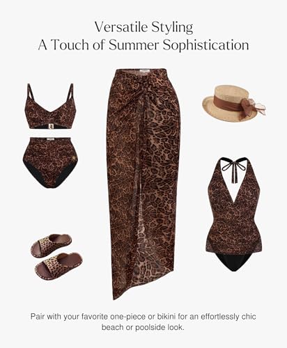 Popilush Swimsuit Coverup for Women - Mesh Swim Beach Bathing Suit Cover Ups Sarong Wraps Skirt Vacation Clothes3