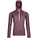 Produktbild ORTOVOX Damen Fleece Light Grid Zn Hoody W Sweatshirt, Dark Wine, XL