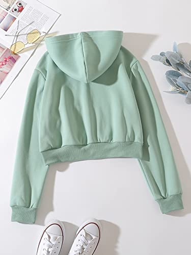Femmes à capuche manches longues vert foncé pull chaud taille L confortable