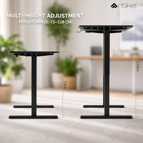 ARTIKEL Store ARTIKEL Manova Height Adjustable Desk 140x60cm Black - Image 3