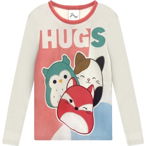 Squishmallows Girls Pajama Set - 2-Piece Loose Fit Pjs with Long Sleeve Top & Pink Plush Pants For Kids - Official Product2