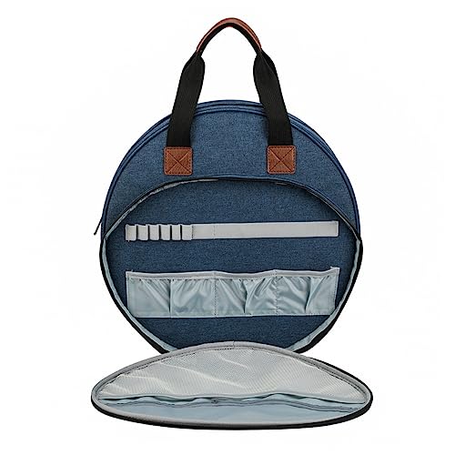 ULDIGI 1 Pc Oxford Cloth Embroidery Kit Bag Large Storage Organizer Multi-Pocket Sewing Tote Bag for Embroidery Projects