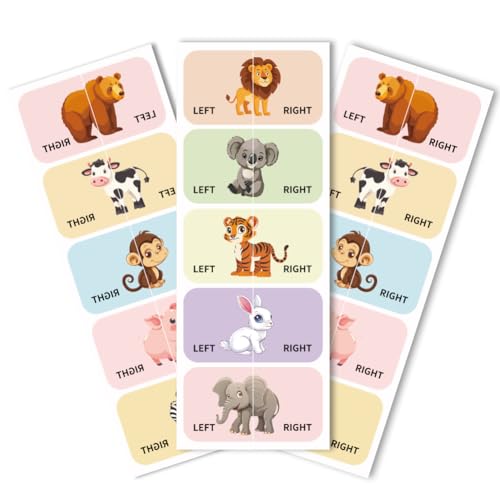 Peacoblue 100 Stück Schuhaufkleber Kinder Rechts Links,...
