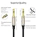 XANHAM 3.5mm TRS Stereo Aux Cable 6.6 Feet /2M Auxiliary Audio Hi-Fi 1/8 Inch Mini Jack Cable Cord Compatible for Smartphone, Headphones, Car, Tablet, Home Theater, Speaker, iPhone, iPad, iPod, etc