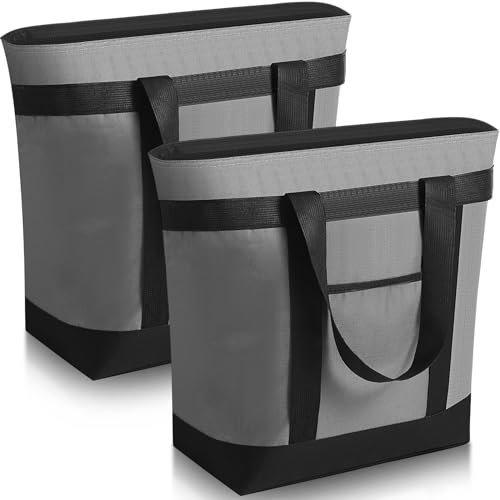 Pickmesh 4 Pcs Large Insulated Cooler Bag with Thermal Foam Insulated Grocery Bags for Shopping Food Delivery Travel Beach and Picnic