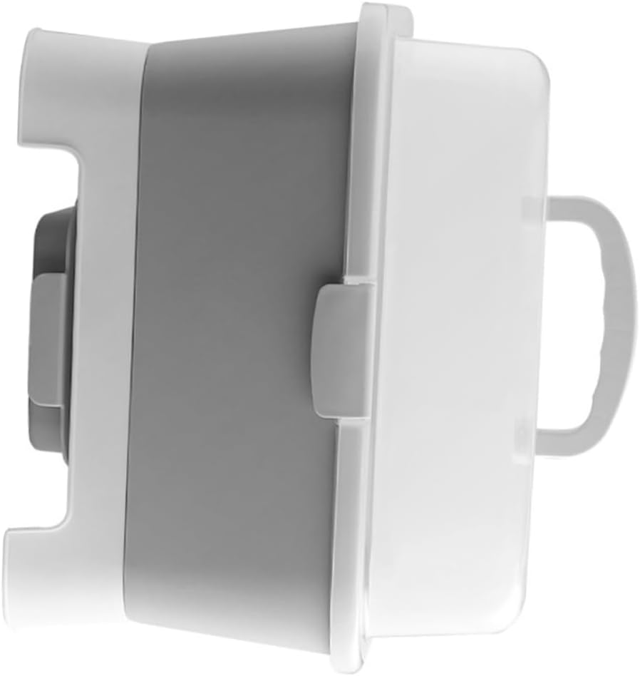 Organize Your Kitchen Plastic Bowl Storage Box with Utensil Holder Draining Organizer Cover Grey