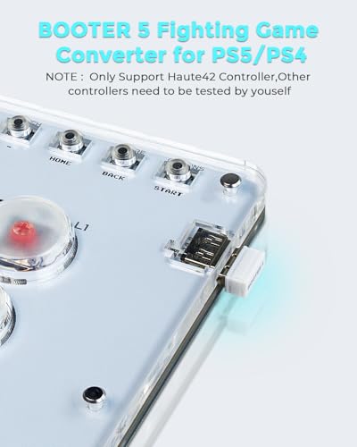 Image of Sehawei Booter5 Dongle Adapter for Haute 42 Pad /Haute 42 Board, Arcade Stick Controller Converter for PS5 /PS4 Console Fighting Game (Grey)