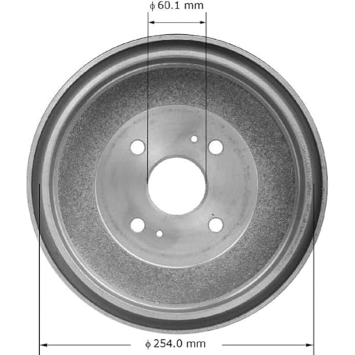 Image of Bendix Premium PDR0432 Rear Brake Drum compatible with Toyota Van 1989-1984, Van Wagon 1988
