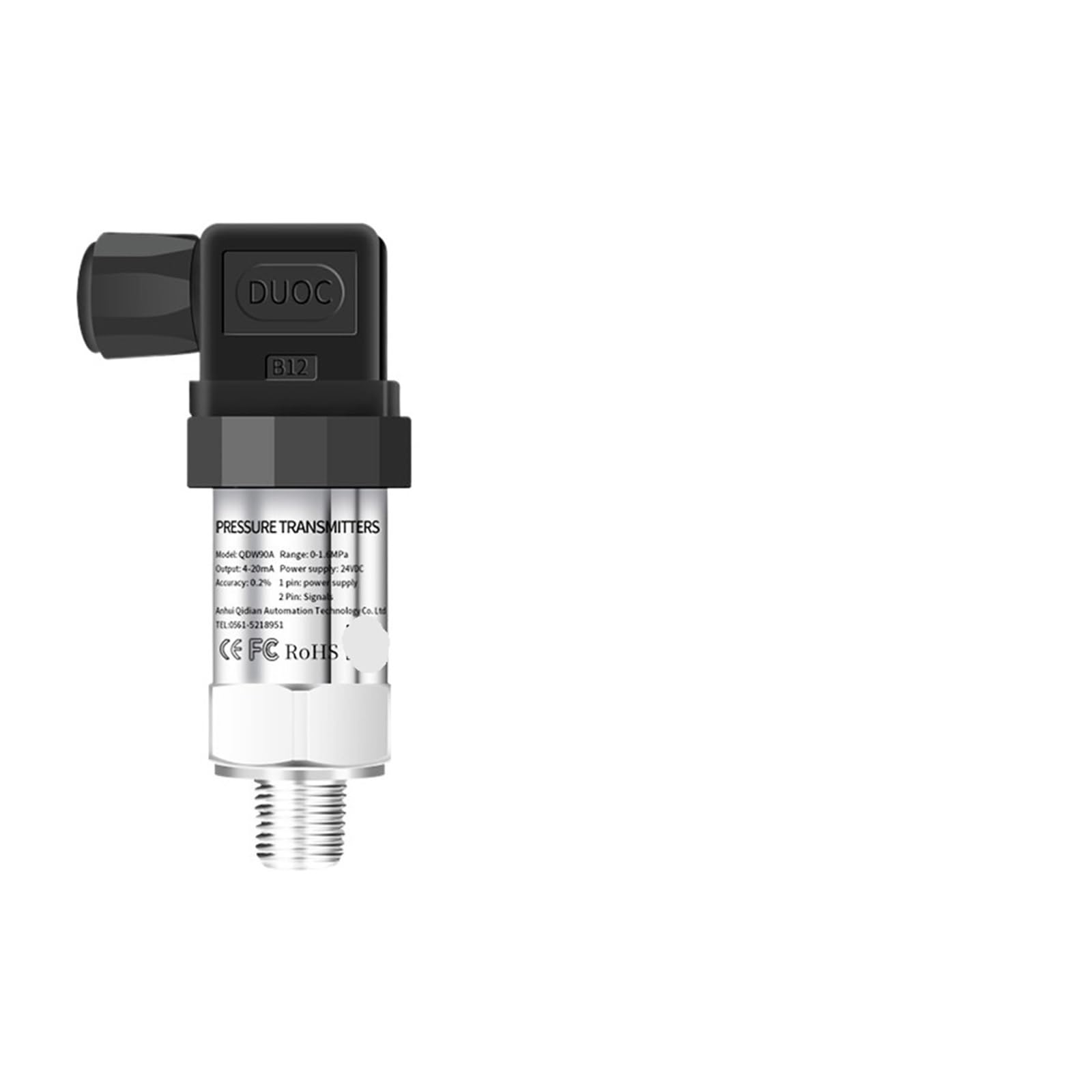 Sensor de presión analógico G1/2 de 4-20mA para manómetro digital industrial