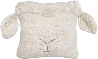 Lorena Canals Cojín Lavable Decorativo Woolable Kids Pink Nose Sheep en Color Blanco. Habitación Infantil. Hecho a Mano, F...