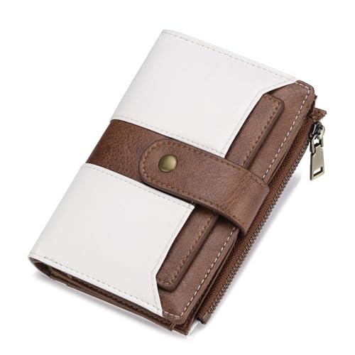 Image of SENDEFN Small Wallets for Women Leather Bifold Compact RFID Blocking with ID Window
