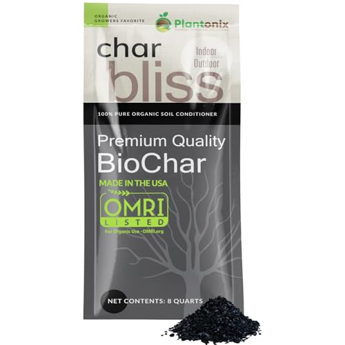 Char Bliss (8 Qts) - Organic Biochar for Plants - OMRI-Listed Biochar Soil Amendment Organic - Bio...