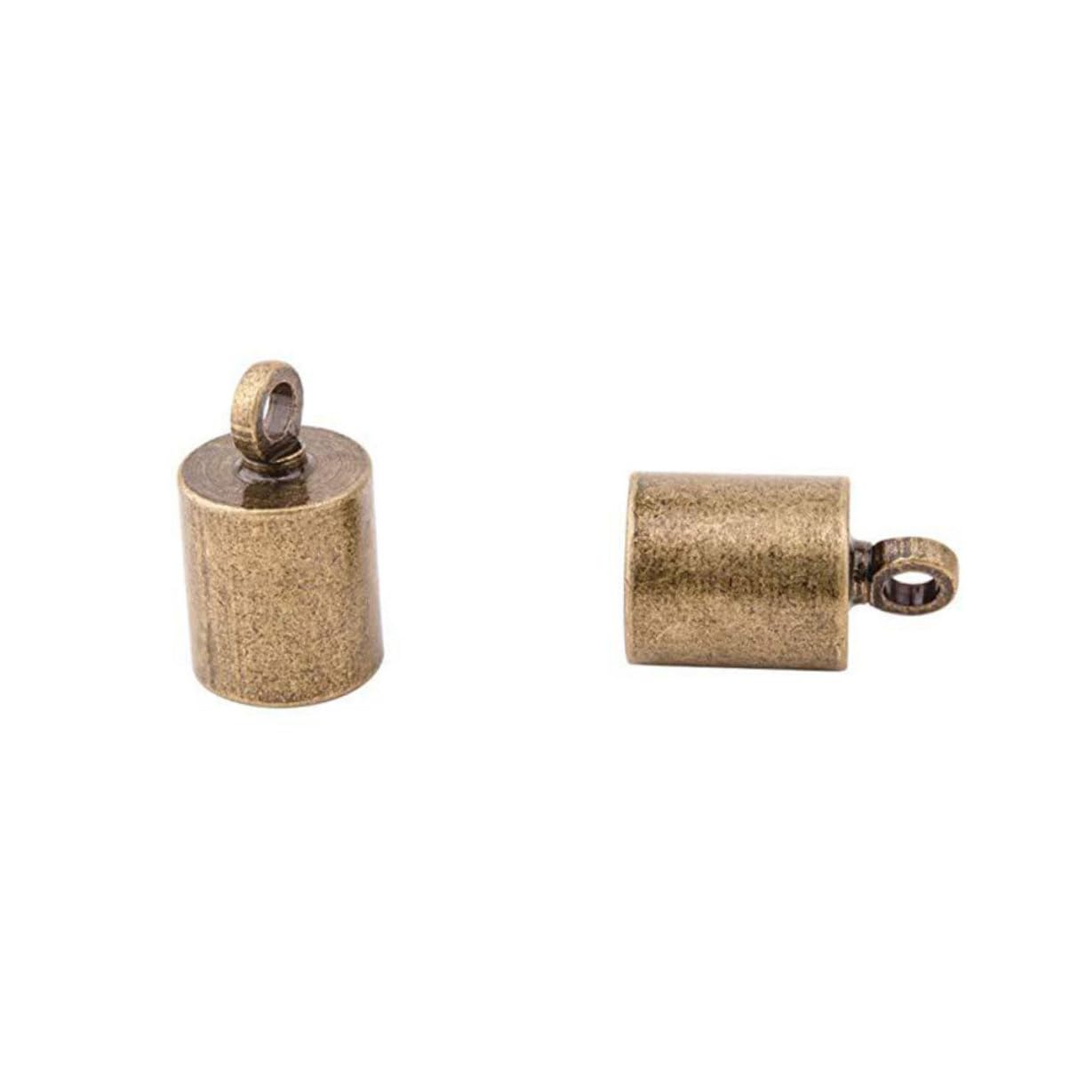 Lurrose 600pezzi Cappucci Ottone Per Corda Pelle Kit Di Accessori Per Creazione Gioielli e Nappa Per Collane e Bracciali Fai Da Te