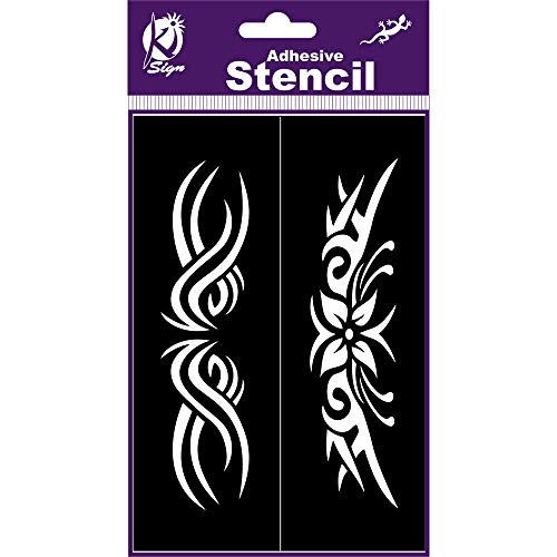 Pochoir adhésif - Tribal n°8 - 12x18 cm - Ki-Sign