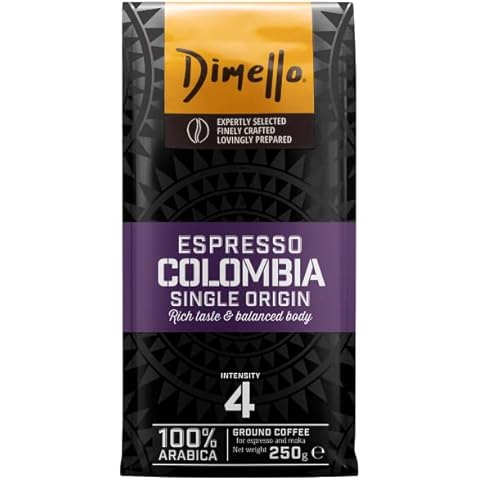 Dimello Colombia Espresso Ground Coffee 250g Cover