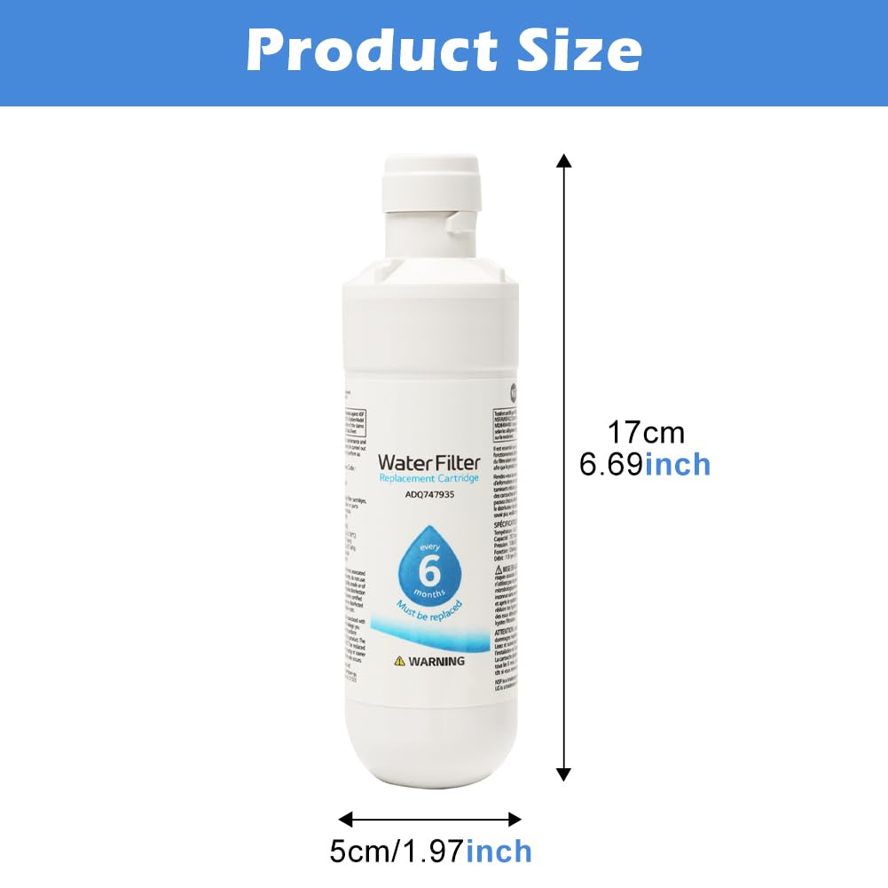 Frigorifero Filtro dell'acqua, Filtro dell'acqua esterno universale per frigoriferi LT1000P, Home Remover Bianco per Kenmore9980 (3 pezzi)