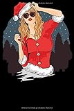  Weihnachtsfrau: Notizbuch DIN A5 Liniert 120 Seiten Santa Klaus Winter Xmas Rentier Christmas Musik DJ Winter Party Neujahr Silvester Geschenkidee ... Planer Tagebuch Notizheft Notizblock