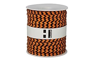 Hummelt Baumwollseil 8mm 20m Schwarz-Orange