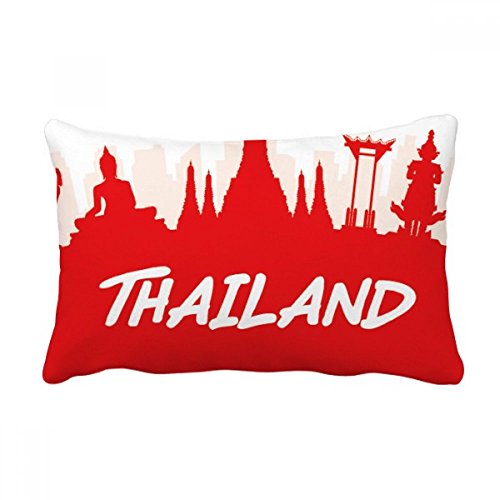 Oreiller lombaire Thaïlande rouge idée cadeau originale déco maison salon - 2