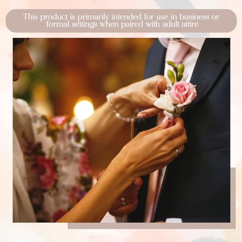 Colingmill 20 Pairs Floral Boutonniere Magnets DIY Clip-on Boutonniere Pins Corsage Holder for Men Bride Groom Wedding Business Buttonhole Flowers Making Accessories (Wood) by Colingmill - Image 6