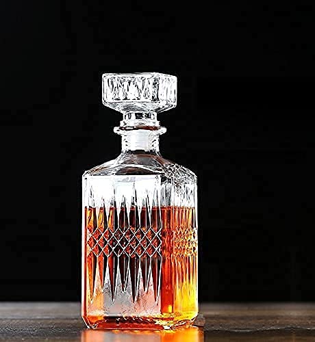 ANH MART Whiskey Decanter for Scotch Liquor Vodka Wine or Bourbon - Irish Cut - 1000 ML (Wine Decanter)