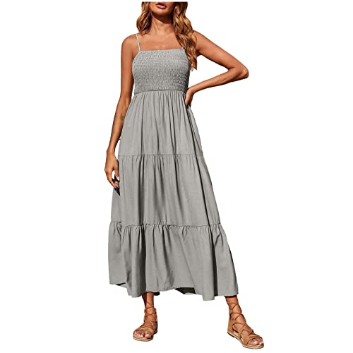Vestidos femininos sem mangas, sem mangas, sem alças, vestidos de verão para mulheres, vestidos long