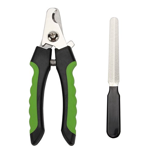 Dog Nail Clippers and Trimmer with Free Nail File,Pet Nail Toenail Clippers Claw Trimmers with Quick Sensor and Safety Guard for Small Medium and Large Breeds Dog