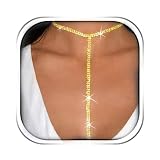 JEWEKY Long Rhinestone Choker Necklace Gold Sparkly Necklaces Jewelry for Women