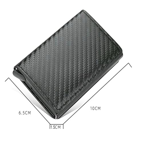Carteira de Carbono Prateada com Porta Cartões Dinheiro Slim Minimalista Praticidade Útil Ocupa Pouc