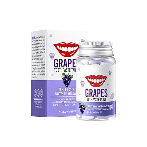 Fluoride Free Toothpaste Tablets Chewable Toothpaste Tablet Travel Sized Oral Care Eco All Natural Travel Mouthwash Tablets 30